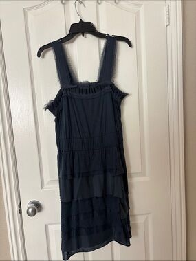 Banana Republic Navy Blue Tiered Mini Dress